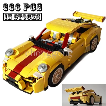 Новый MOC-113090 супер спортивный автомобиль GT3 модель Технические Строительные Блоки Кирпичи DIY игрушки для мальчиков в сборе детские Рождественские подарки