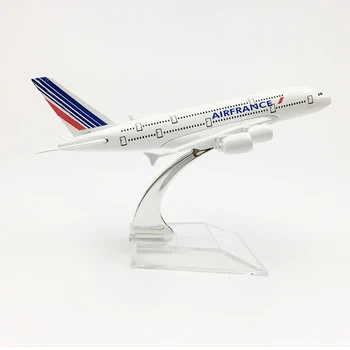 Бесплатная доставка Air France Модель самолета Airbus A380 самолет 16 см из металлического сплава, отлитая под давлением модель самолета 1:400, игрушка для детей