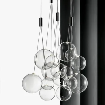 2023 Современный стеклянный светодиодный светильник в скандинавском стиле для кухни, спальни, гостиной, обеденного стола, освещения витринных залов, ламп и фонарей