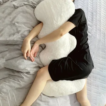 Облако большой бросок подушка длинная подушка девушки зажим для ног артефакт спящая специальная подушка беременные женщины боковой сон ins ветер