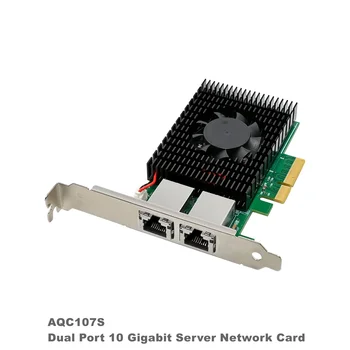 Совместимость с сетевой картой Ethernet AQC107 Чипсет PCIe x4 с двойным медным портом RJ45 10 Гбит/с
