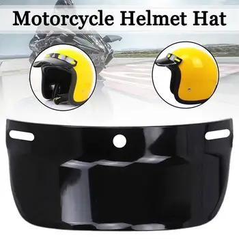 Классический вселенский мото-шлем с козырьком и 3 пряжками, аксессуары для мотоциклов, шлем с козырьком, ретро-мотоциклетный шлем с козырьком K6Z5