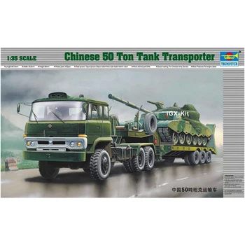 Трубач 00201 1/35 Китайский 50-тонный танк-транспортник Ручной работы, Коллекционная игрушка, Набор пластиковых сборочных моделей зданий