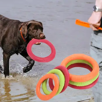 Летающие диски для домашних собак, Нескользящее тренировочное кольцо, устойчивое к укусам, Интерактивные игрушки на открытом воздухе, Товары для домашних животных