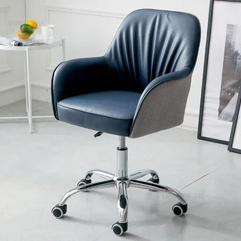 Современные офисные стулья, вращающееся игровое кресло Nordic, Креативное домашнее кресло с подъемной спинкой, обучающее компьютерное кресло, офисная мебель