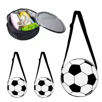 Мужская женская сумка для ланча с футбольным рисунком, детские переносные термосумки для школьников, ланч-бокс для мальчиков, сумка-тоут