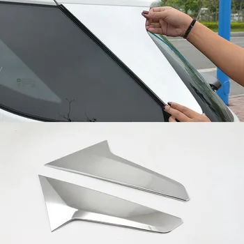 Для Chevrolet Equinox Third GE 2017 2018 2019 ABS хромированные накладки на заднее стекло с блестками стеклянный Спойлер боковой треугольный Молдинг часть 2шт