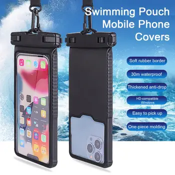 3D Полноэкранный водонепроницаемый чехол для телефона Подводный Снег Тропический лес Прозрачные сухие пакеты Сумка для плавания Большие чехлы для мобильных телефонов