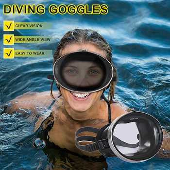 1ШТ Профессиональные маски для подводного плавания, силиконовые противотуманные очки для дайвинга, для плавания, рыбалки, Для мужчин, Для женщин, Очки для плавания