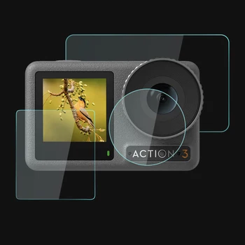 1/2 шт. Закаленная Пленка для камеры DJI Osmo Action 3 С Защитой от Царапин И Отпечатков пальцев HD Защитная Пленка для Аксессуаров Osmo Action 3