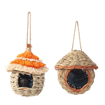 Плетение птичьего гнезда из соломы, Домик-кровать для попугаев, Клетка-гнездо для хомячков